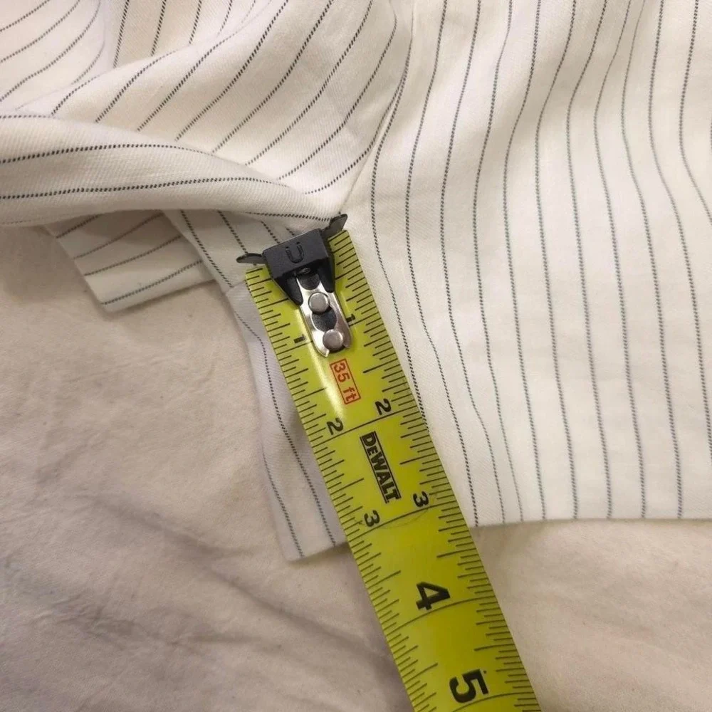 Madewell white pinstripe